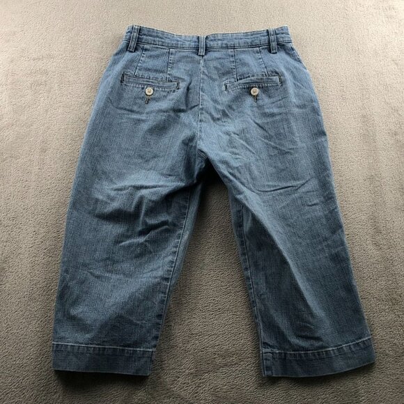 Lee Womens Capri Jeans Size 4P Straight Leg Blue Denim Casual Classic Summer - Picture 10 of 10